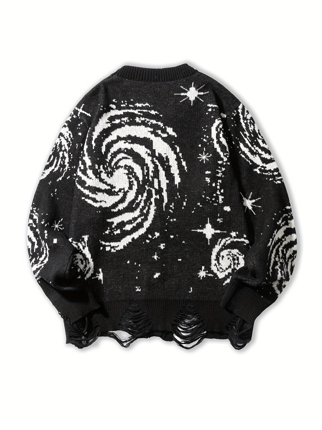 mens oversized starry sky knit cardigan sweater for spring autumn trendy casual sweater coat for males plus size k pop details 16