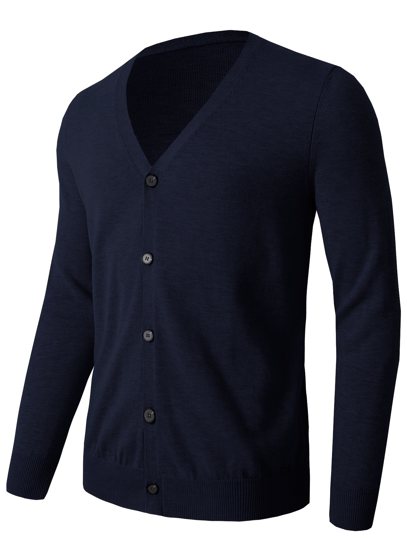 plus size mens v neck cardigan sweater casual lightweight button up knit cardigan details 10