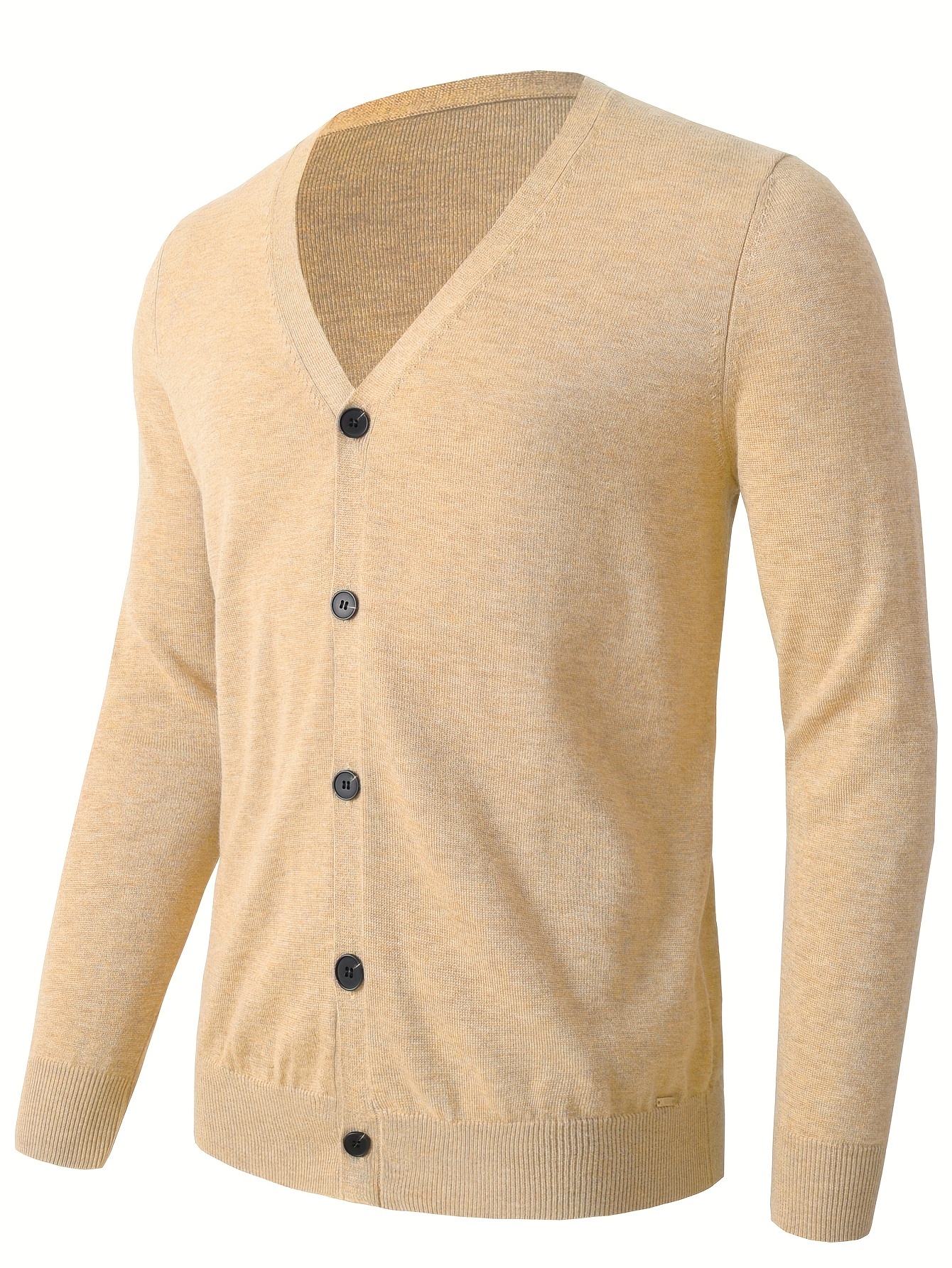 plus size mens v neck cardigan sweater casual lightweight button up knit cardigan details 16