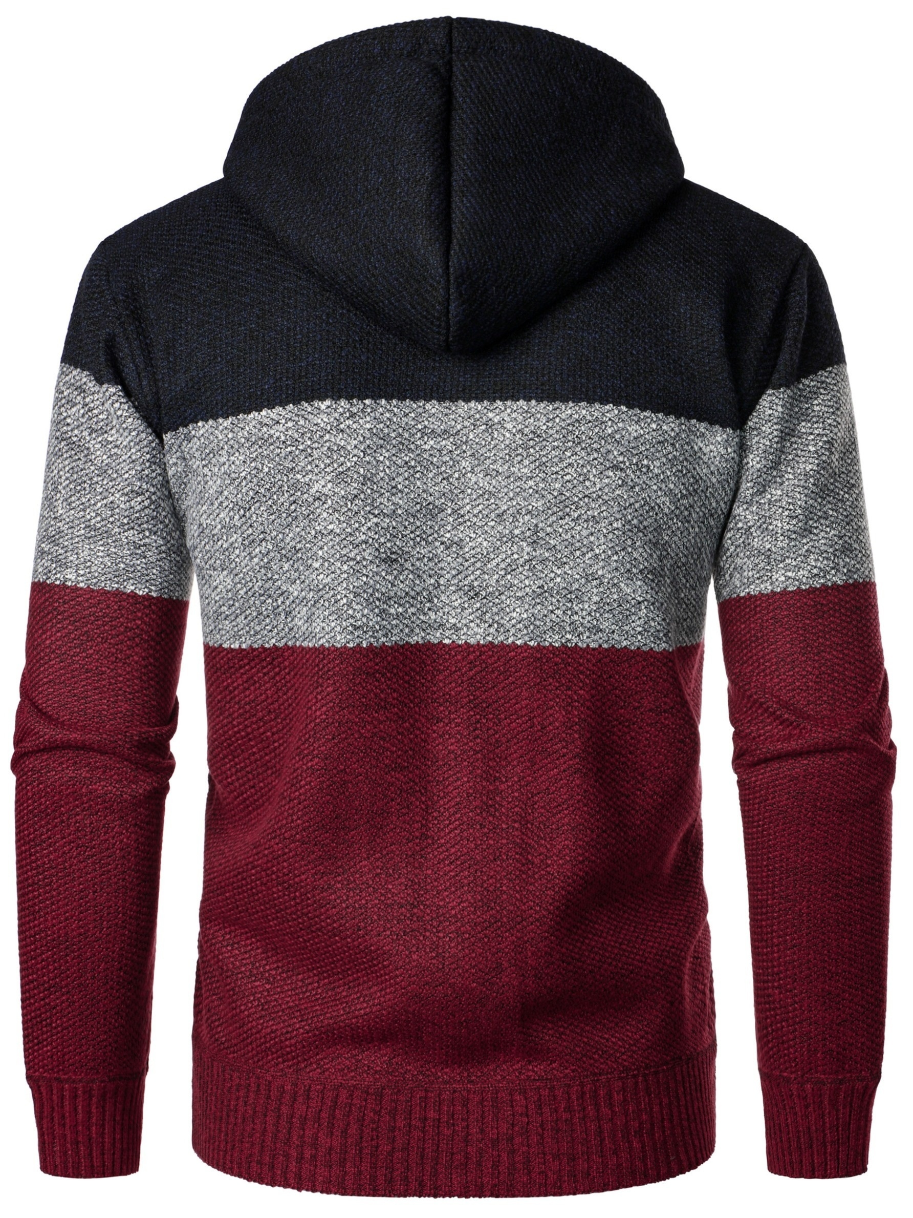 plus size mens contrast color hooded jacket for spring fall winter mens clothing details 2