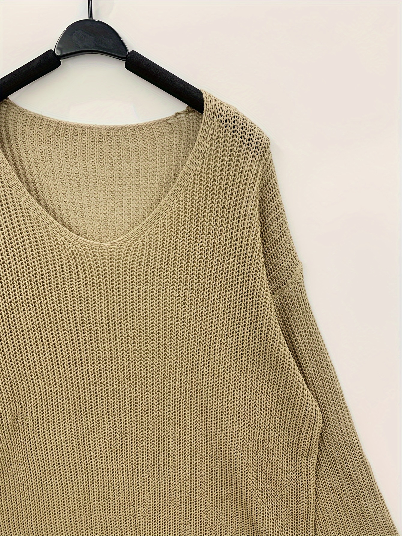 plus size mens solid knit sweater spring fall v neck pullover mens clothing outdoor details 14