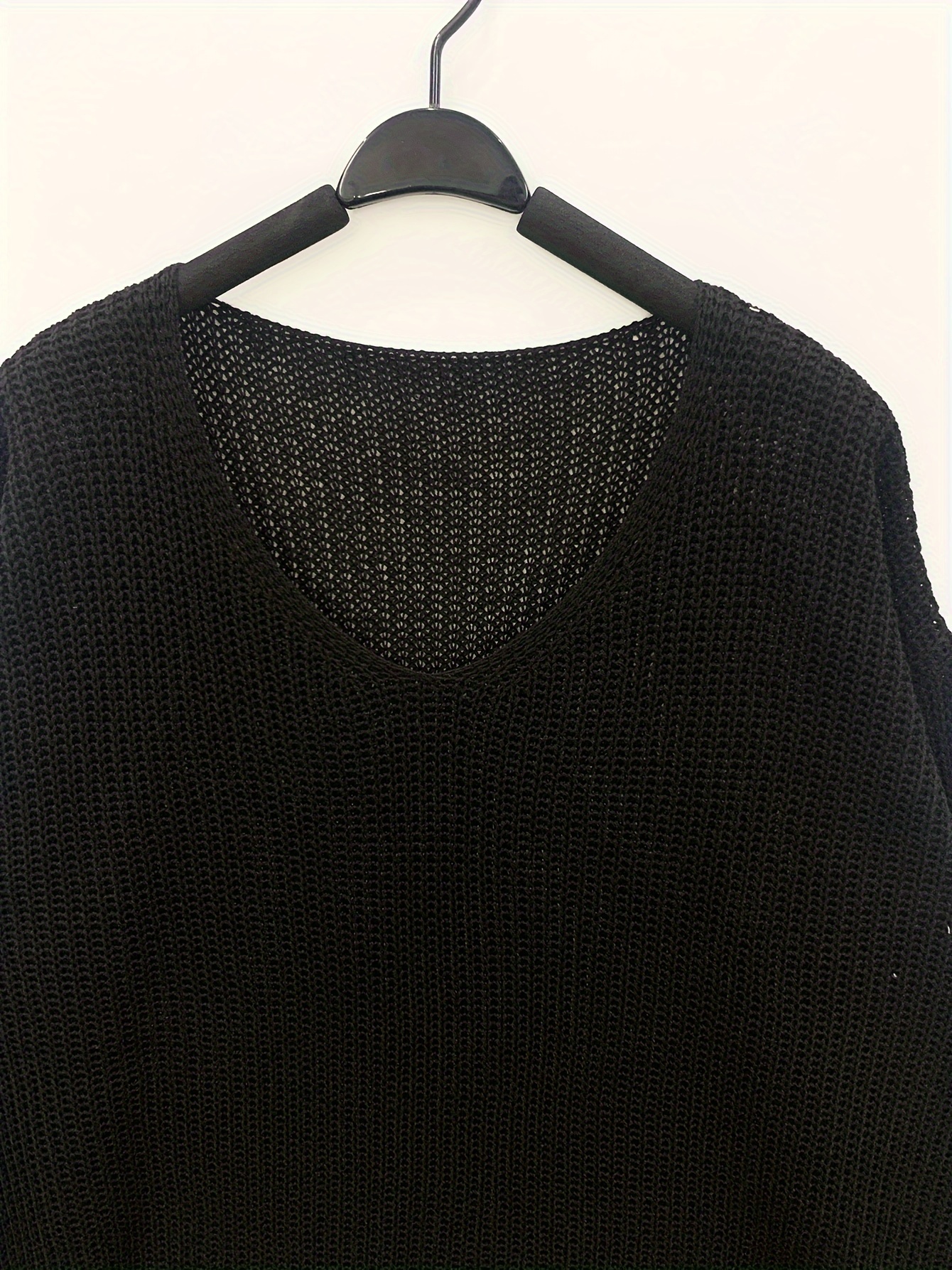 plus size mens solid knit sweater spring fall v neck pullover mens clothing outdoor details 20