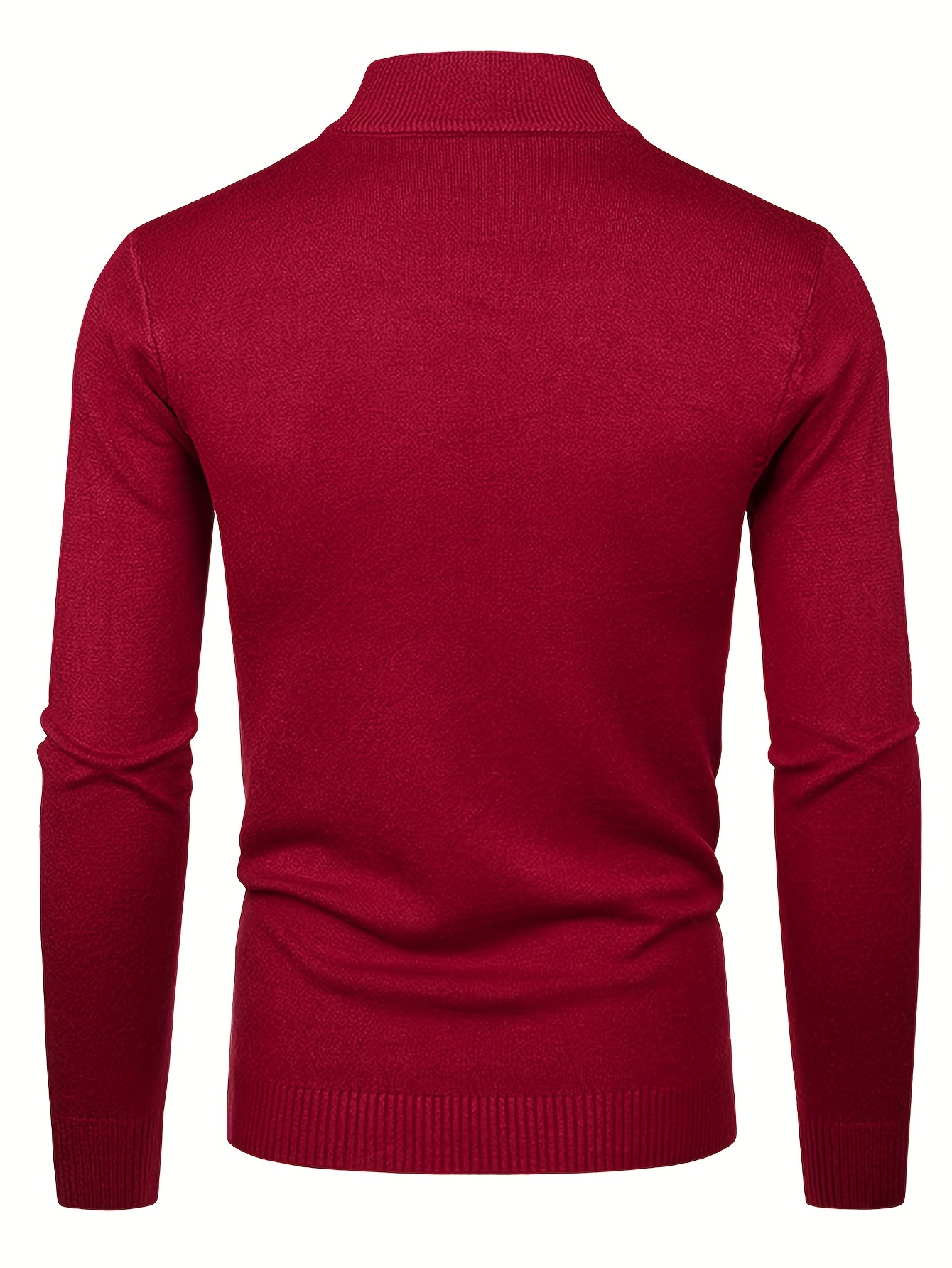 plus size mens solid knit shirt fashion casual long sleeve sweater for autumn winter mens clothing details 20