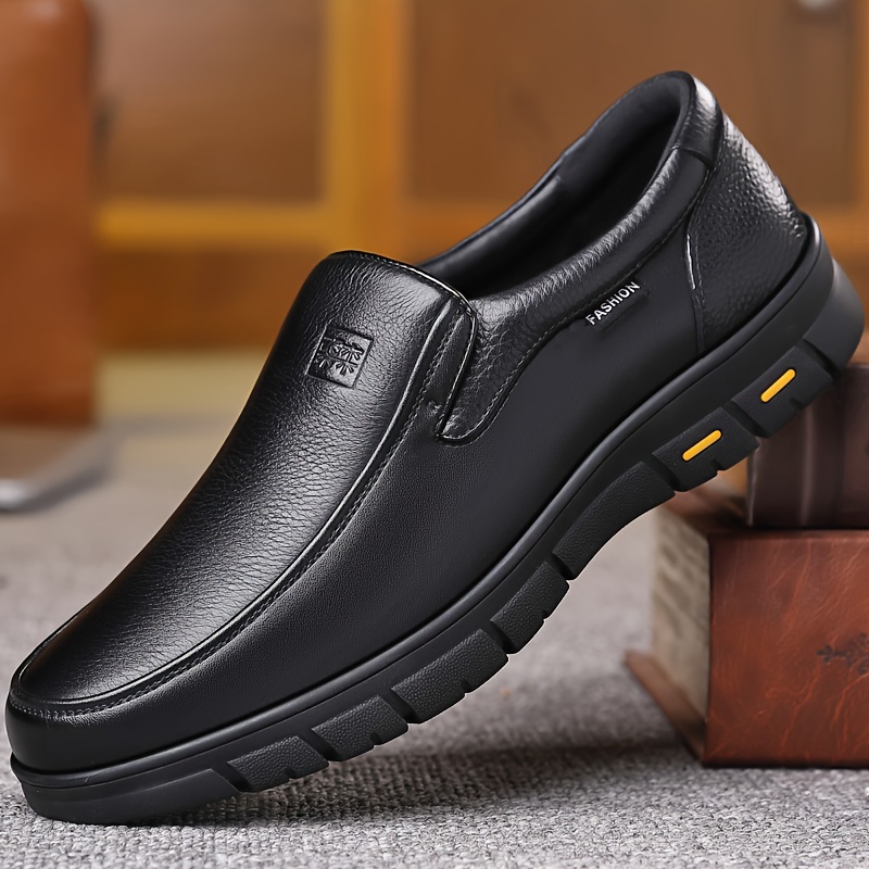 Mulinen Mens Casual Genuine Leather Loafers Breathable Wear Resistant Slip On Shoes With Thick Sole For Outdoor Walking And Driving Spring Summer And Autumn Men s Shoes Temu details 4