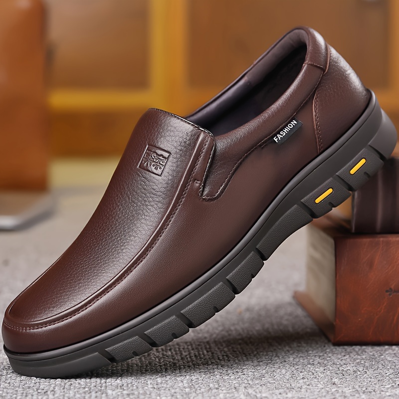 Mulinen Mens Casual Genuine Leather Loafers Breathable Wear Resistant Slip On Shoes With Thick Sole For Outdoor Walking And Driving Spring Summer And Autumn Men s Shoes Temu details 5