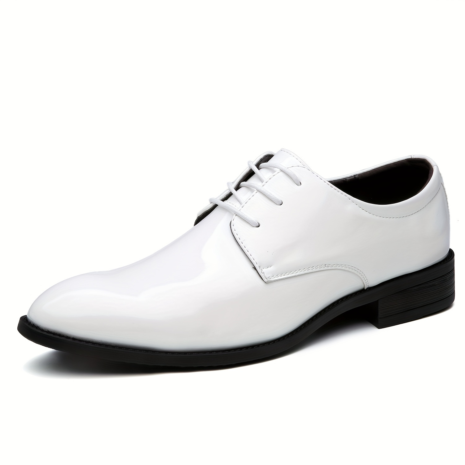 Mens Patent Leather Tuxedo Shoes Formal Dress Shoes Shop On Temu And start Saving Temu details 1