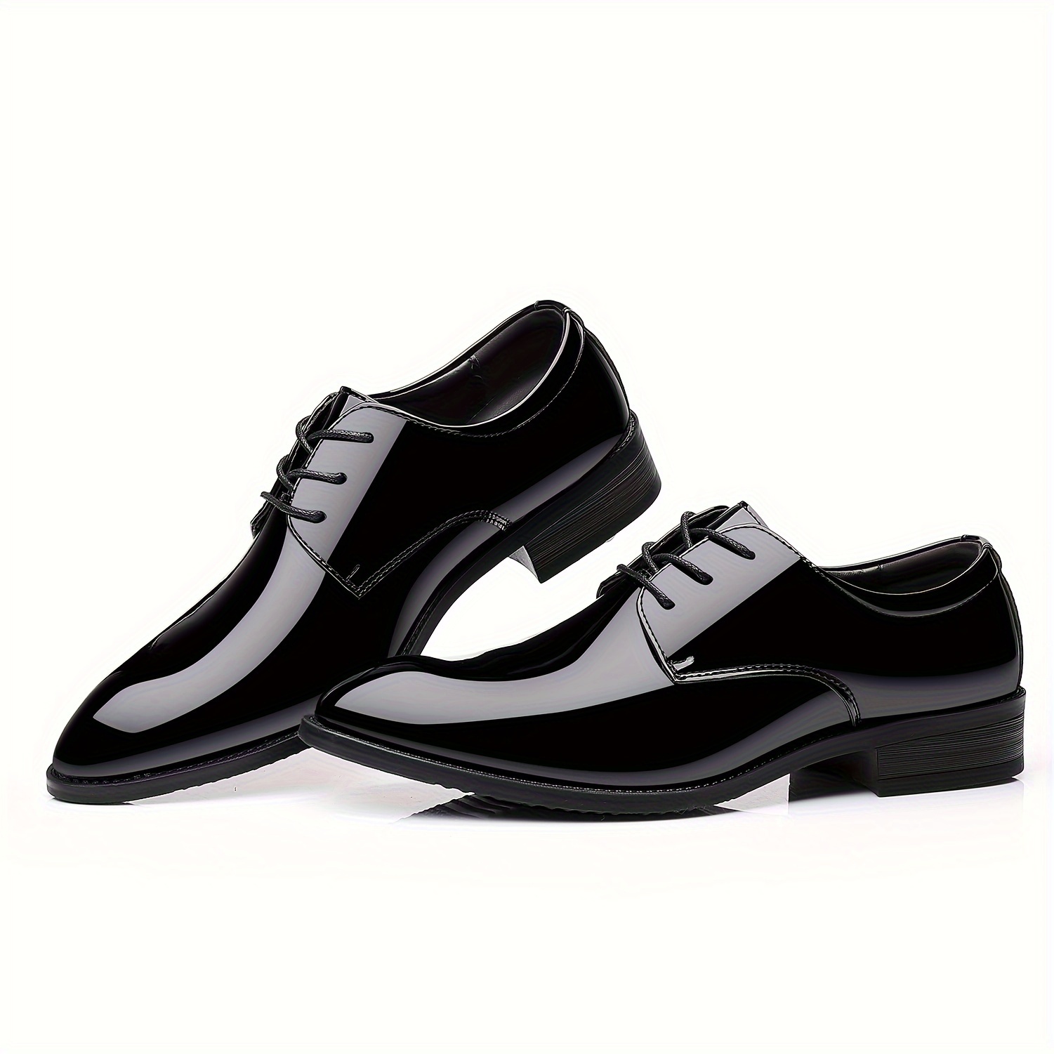 Mens Patent Leather Tuxedo Shoes Formal Dress Shoes Shop On Temu And start Saving Temu details 2