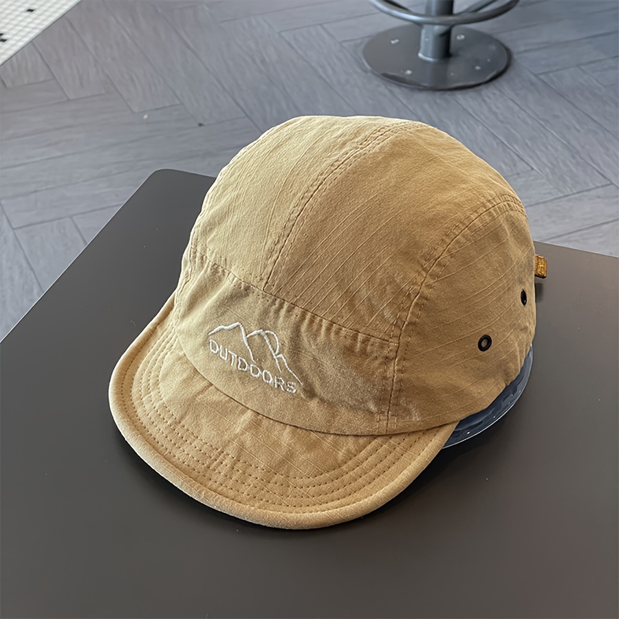 cool retro fresh short brim baseball cap embroidery cotton trucker hat snapback hat for casual leisure outdoor sports details 3