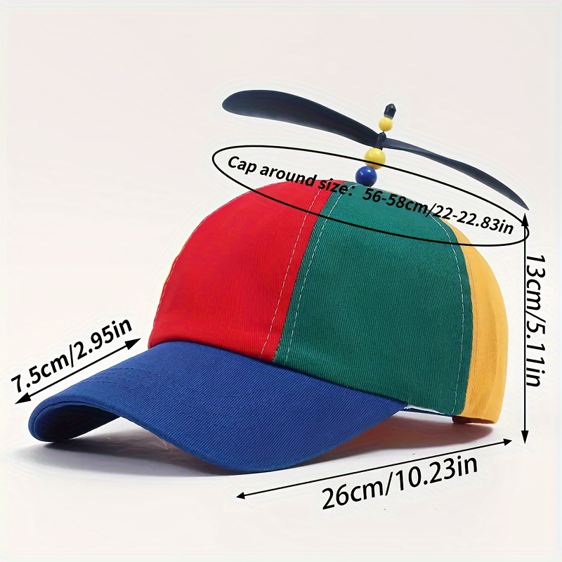 creative detachable propeller baseball cap for spring and summer outdoor travel details 5